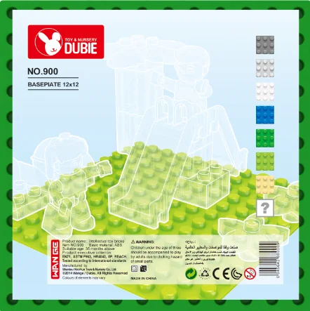 大颗粒-直角底板BasePlate 12x12 (Green.light green.sandy Yellow.Dark grey.Light grey.Blue.White) (900)